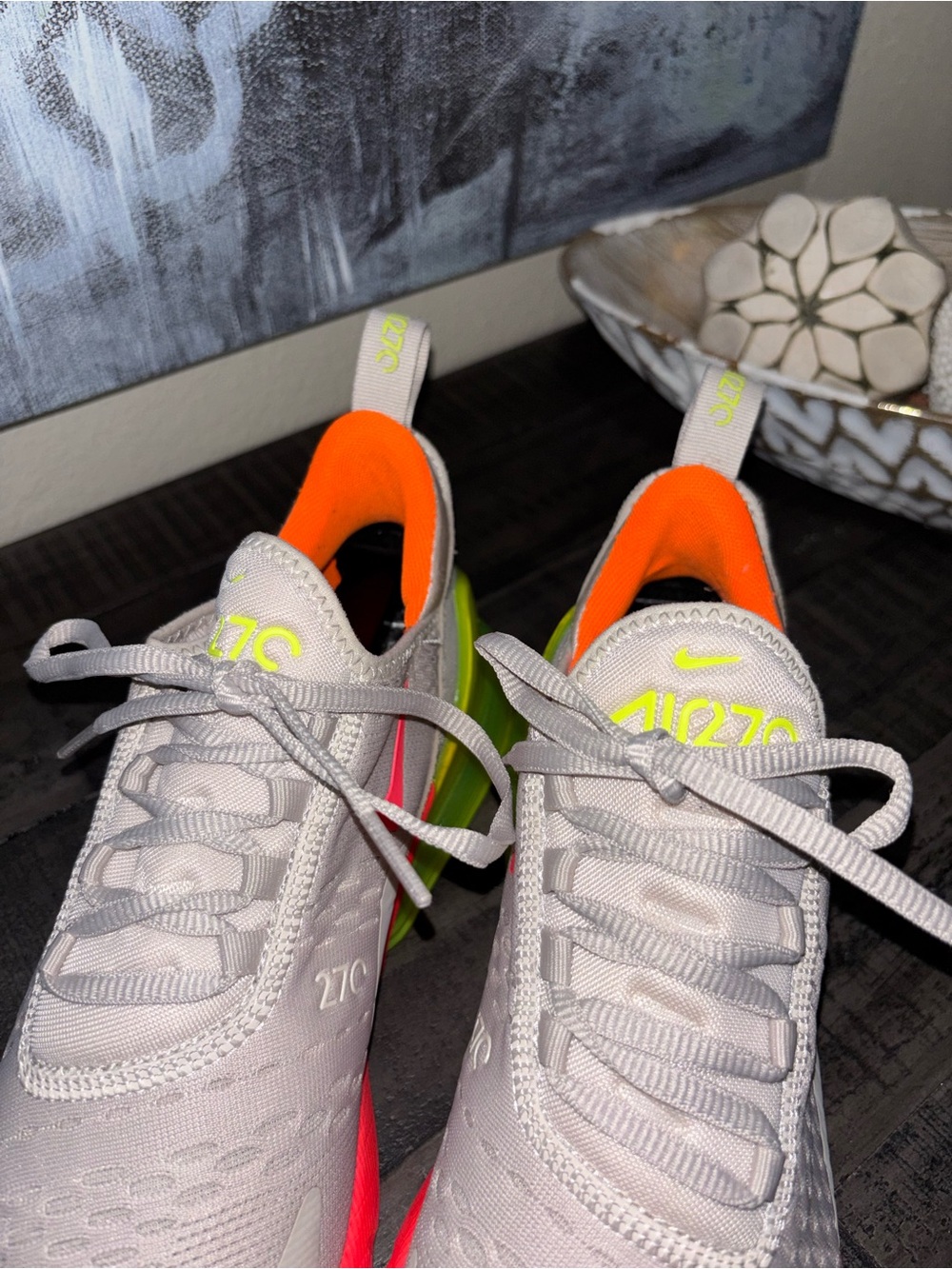 Nike Women's Air Max 270 'Neon' sneakers SZ 8.5 - Picture 12 of 14